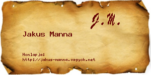 Jakus Manna névjegykártya